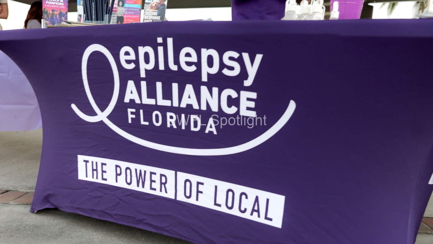Epilepsy Alliance Florida information table at the inaugural Purple Color Run in Fort Myers.